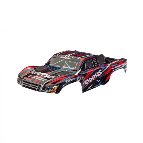 Traxxas Body, Slash 4X4 (also fits Slash VXL + Slash 2WD), red (painted, decals applied) (assembled with front + rear latches for clipless mounting)