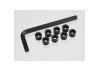 Traxxas Aluminium caps pivot ball (threaded Aluminium hard-anodized with PTFE-coating) (8)/ hex wrench 5mm