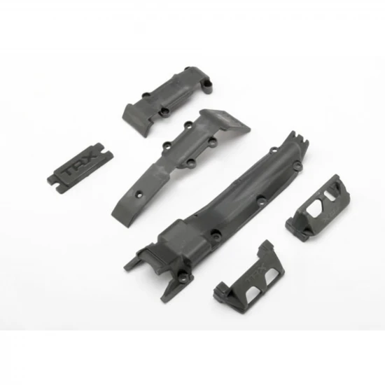 Traxxas Skidplate set front (1)/ rear (1)/ transmission (1)/ steering servo guards (2) / steering servo cover plate (1)