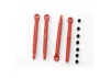 Traxxas Toe link front rear (molded composite) (red) (4)/ hollow balls (8)