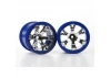 Traxxas Wheels Geode 2.2 (chrome blue beadlock style) (12mm hex) (2)