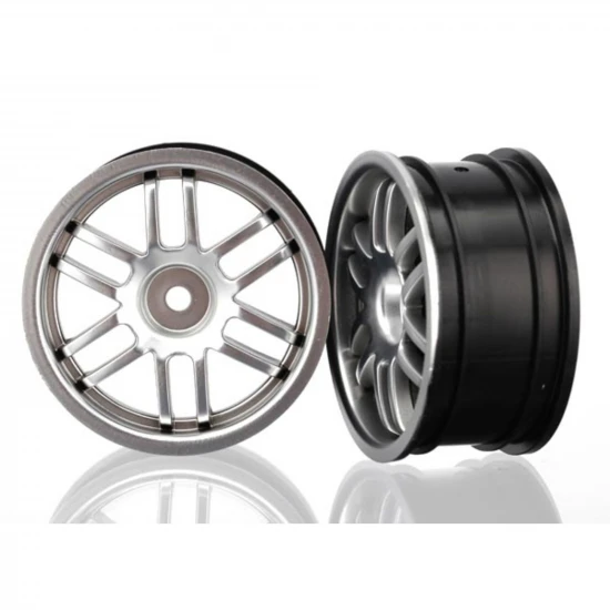 Traxxas Wheels Rally (satin chrome) (2)