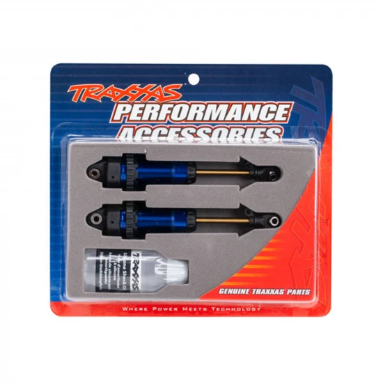Traxxas Shocks GTR xx-long blue-anodized PTFE-coated bodies with TiN shafts (fully assembled without springs) (2)