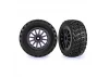Traxxas Tyres + wheels, assembled, glued (gray wheels, gravel pattern tyres, foam inserts) (2) (TSM rated)