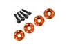 Wheel nut washer - machined Aluminium - orange / 3x12mm CS (4) ** CLEARANCE **
