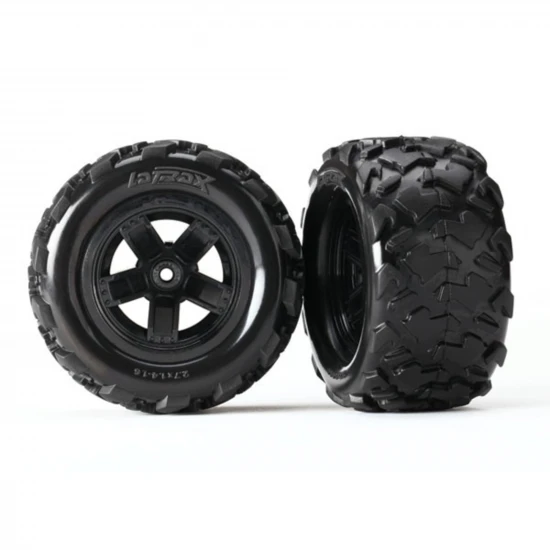 Traxxas Tires wheels assembled glued (Teton 5-spoke wheels Teton tires) (2)