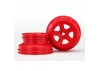 Traxxas Wheels SCT red beadlock style dual profile (1.8 inner 1.4 outer) (2)