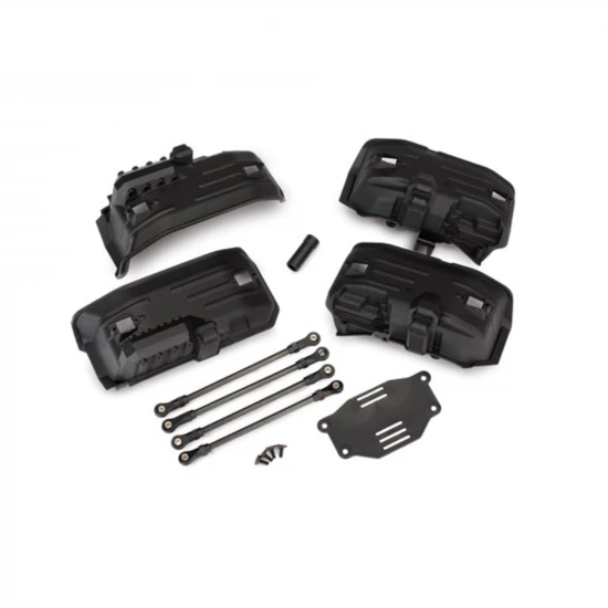 Traxxas Chassis conversion kit, TRX-4 (long to short wheelbase) (includes rear upper + lower suspension links, front + rear inner fenders (for clipless body mounting), short female half shaft, battery tray, 3x8mm FCS (4) (fits 8050 series bodies)