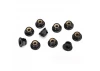 Traxxas M4 Flanged Nylon Locking Nuts - Serrated Black Steel (10)