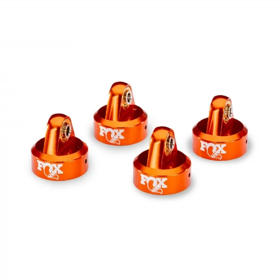 Traxxas Fox Orange Aluminium GTR Shock Caps (4)