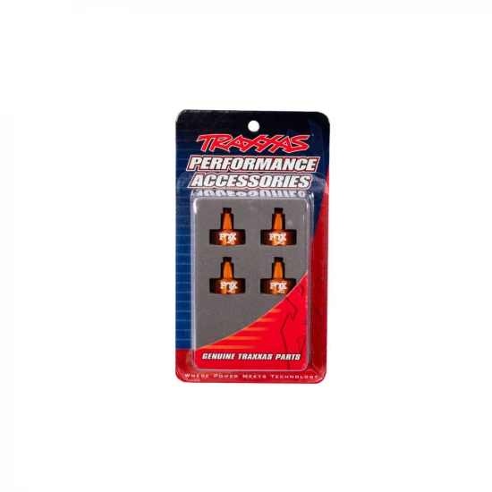 Traxxas Fox Orange Aluminium GTR Shock Caps (4)