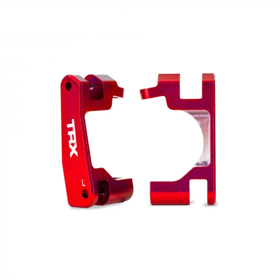 Traxxas Caster blocks (c-hubs), 6061-T6 aluminium (red-anodised), left + right (for use with 9080 upgrade kit)