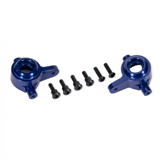Traxxas Steering blocks, 6061-T6 aluminium (blue-anodised), left + right (for use with 9080 upgrade kit)
