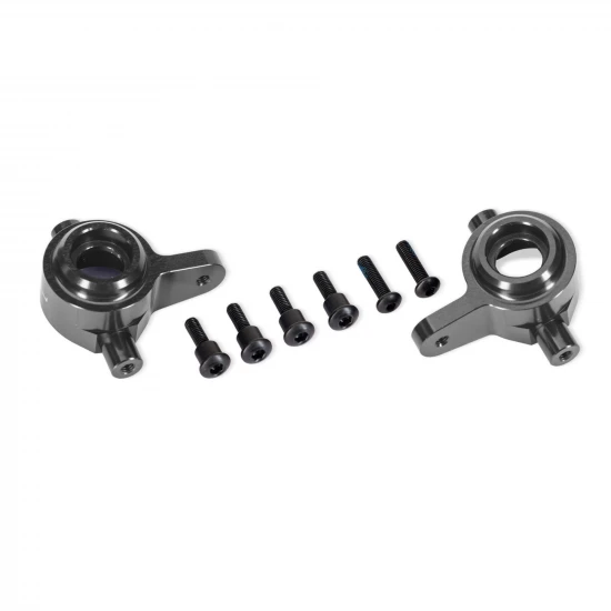 Traxxas Steering blocks, 6061-T6 aluminium (grey-anodised), left + right (for use with 9080 upgrade kit)