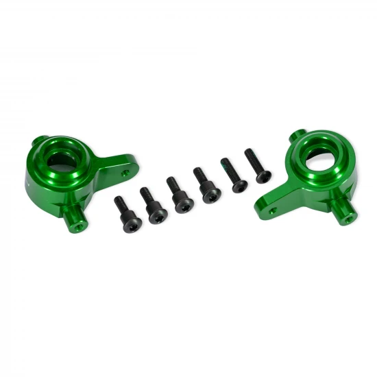 Traxxas Steering blocks, 6061-T6 aluminium (green-anodised), left + right (for use with 9080 upgrade kit)