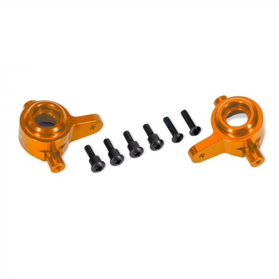 Traxxas Steering blocks, 6061-T6 aluminium (orange-anodised), left + right (for use with 9080 upgrade kit)