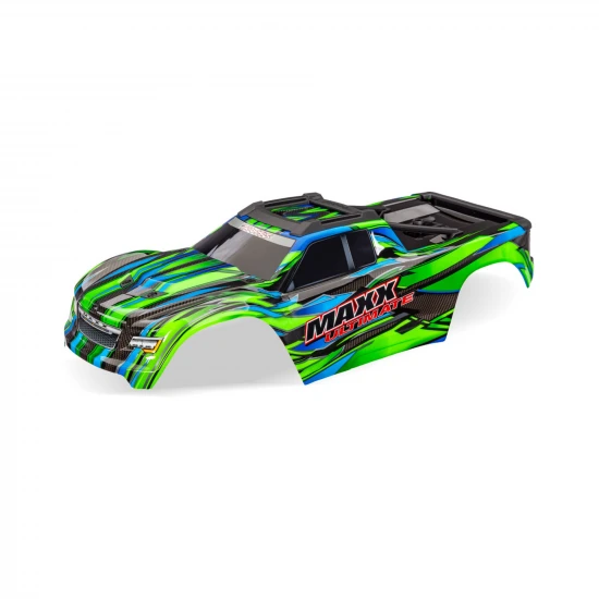 Traxxas Body, MAXX Ultimate, Green (painted, decals applied) (fits MAXX with extended chassis (352mm wheelbase)