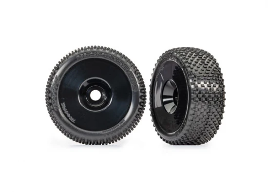 Traxxas Tyres + wheels, assembled, glued (black dished 3.0 wheels, Response Pro 3.0 tyres, foam inserts) (2)