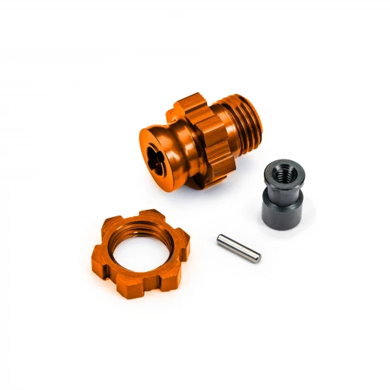 Traxxas Wheel Hub/Nut 17mm Splined Orange