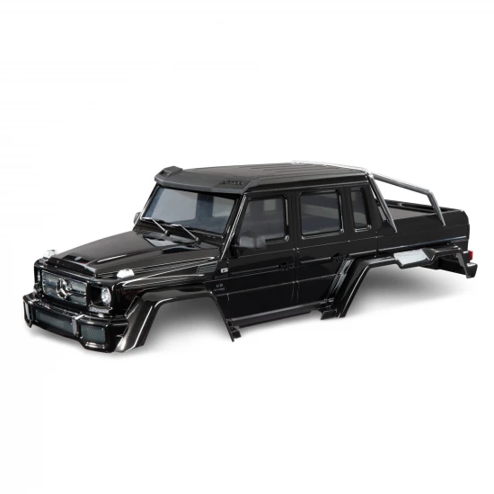 Traxxas Body, Mercedes-Benz G 63, complete (gloss black metallic) (includes grille, side mirrors, door handles, windshield wipers, + clipless mounting) (requires 8080X + 8828X inner fenders)
