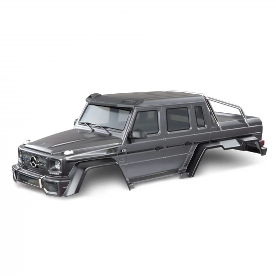 Traxxas Body, Mercedes-Benz G 63, complete (matte graphite metallic) (includes grille, side mirrors, door handles, windshield wipers, + clipless mounting) (requires 8080X + 8828X inner fenders)