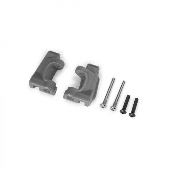 Traxxas Caster blocks (c-hubs), extreme heavy duty, gray (left + right)/ 3x26mm hinge pins (2)/ 3x15mm BCS (2) (for use with 9180 and 9181 upgrade kit)