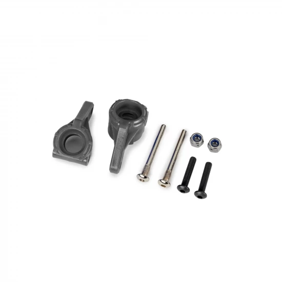 Traxxas Steering blocks, extreme heavy duty, gray (left + right)/ 3x26mm hinge pins (2)/ 3x15mm BCS (2) (for use with 9180, 9181, 9182 upgrade kit)