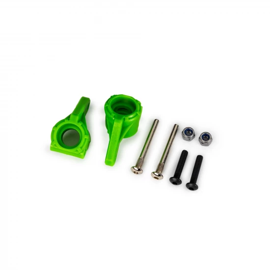 Traxxas Steering blocks, extreme heavy duty, green (left + right)/ 3x26mm hinge pins (2)/ 3x15mm BCS (2) (for use with 9180, 9181, 9182 upgrade kit)