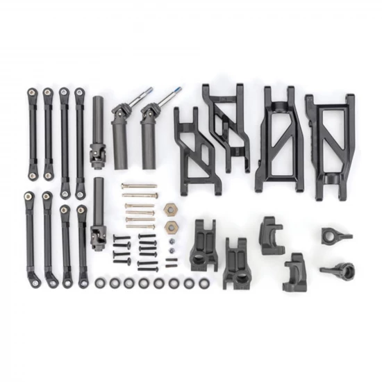 Traxxas Outer Driveline + Suspension Upgrade Kit, extreme heavy duty, black (fits Rustler 2WD or Stampede 2WD)