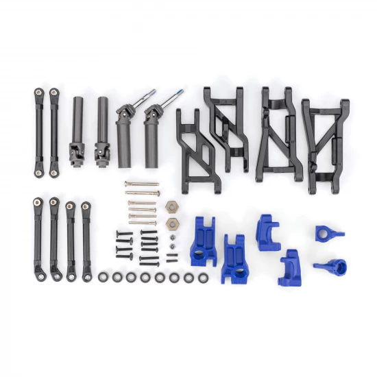 Traxxas Outer Driveline + Suspension Upgrade Kit, extreme heavy duty, blue (fits Slash 2WD)
