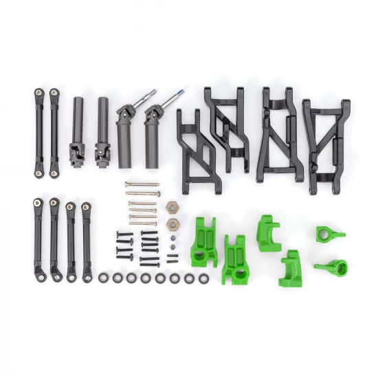 Traxxas Outer Driveline + Suspension Upgrade Kit, extreme heavy duty, green (fits Slash 2WD)