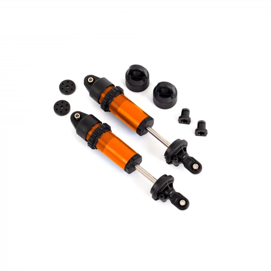 Traxxas Shocks, GT-Maxx, aluminium (orange-anodised) (fully assembled w,o springs) (2)