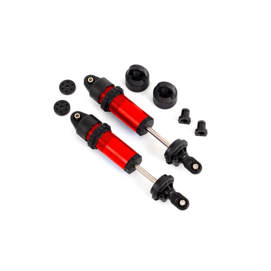 Traxxas Shocks, GT-Maxx, aluminium (red-anodised) (fully assembled w,o springs) (2)