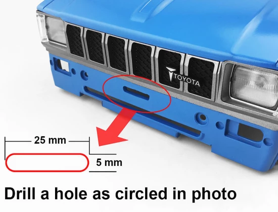 RC4WD Kangaroo Front Bumper W/Lights For Mojave II 2/4 Door Body Set (Black)