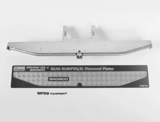 RC4WD Ks Rear Bumper For Traxxas TRX-4 79 Bronco Ranger Xlt (Silver)