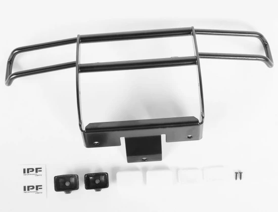 RC4WD Ranch Front Grille Guard W/Lights For Tamiya 1:10 Isuzu Mu Type X CC-01 (Black)