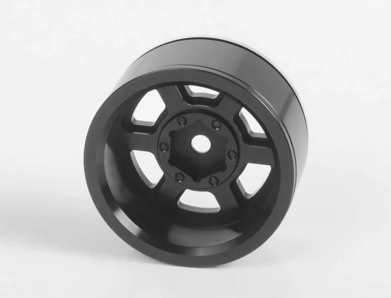 RC4WD Six-Spoke 1.55 Internal Beadlock Wheels (Black)