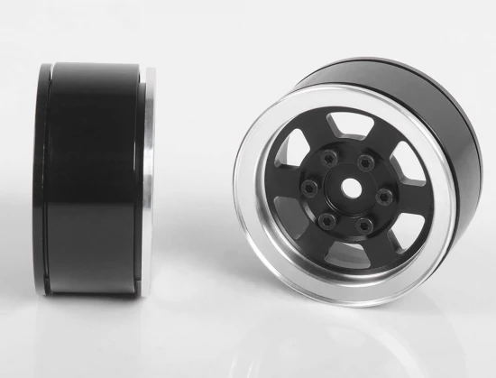 RC4WD Six-Spoke 1.55 Internal Beadlock Wheels (Black)
