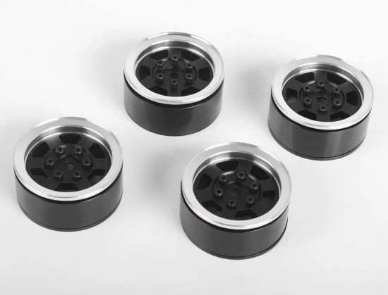 RC4WD Six-Spoke 1.55 Internal Beadlock Wheels (Black)