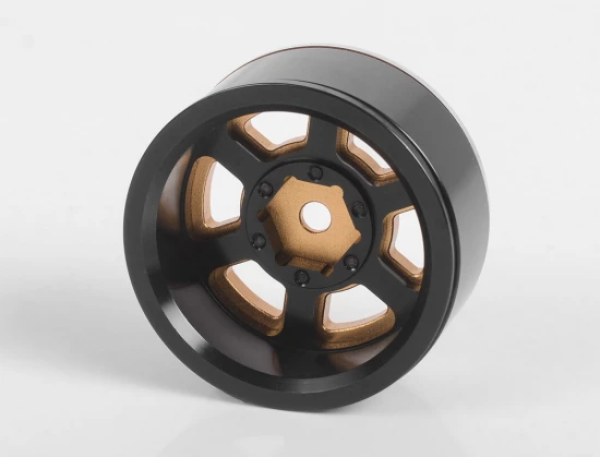RC4WD Six-Spoke 1.55 Internal Beadlock Wheels (Gold)