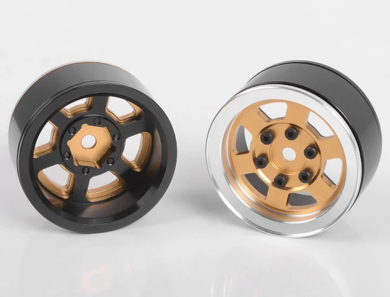 RC4WD Six-Spoke 1.55 Internal Beadlock Wheels (Gold)