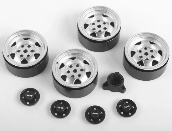 RC4WD Oem Xj 1.9 Beadlock Wheels (Chrome)