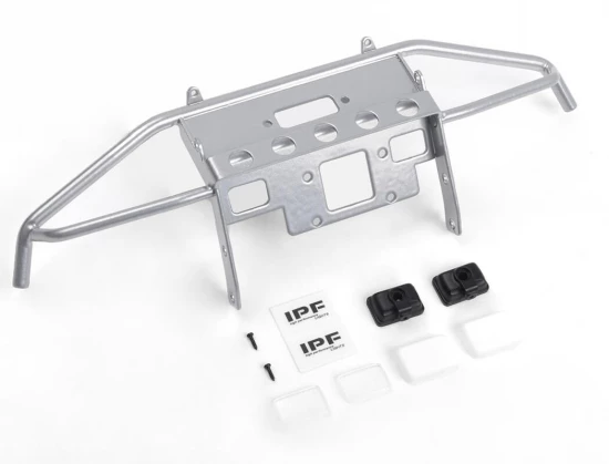 RC4WD Guardian Steel Front Winch Bumper W/Ipf Lights For Axial 1:10 SCX10 II Umg10 (Silver)