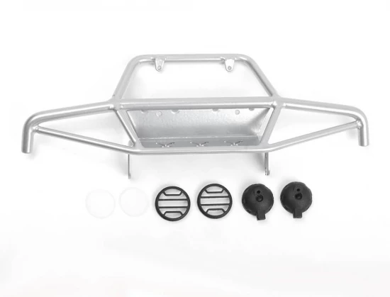 RC4WD Tri-X Steel Stinger Front Bumper W/ Lights For Vanquish Vs4-10 Origin Body (Silver)