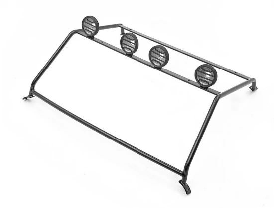 RC4WD Exterior Steel Roll Cage W/ Lights For Vanquish Vs4-10 Origin Halfcab Body (Black)