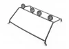 RC4WD Exterior Steel Roll Cage W/ Lights For Vanquish Vs4-10 Origin Halfcab Body (Black)