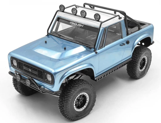 RC4WD Exterior Steel Roll Cage W/ Lights For Vanquish Vs4-10 Origin Halfcab Body (Black)