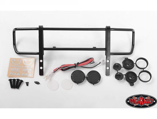 RC4WD Command Front Bumper W/Black Lights + Light Kit Set For Traxxas Mercedes-Benz G63 Amg 6X6