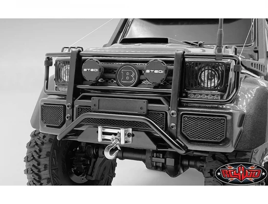 RC4WD Command Front Bumper W/Black Lights + Light Kit Set For Traxxas Mercedes-Benz G63 Amg 6X6