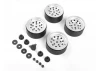 RC4WD Burato 2.2 Beadlock Wheels W/ Center Caps (Silver)